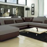 Ultra Modern Grey Leather Sectional Sofa CP-2200-GB