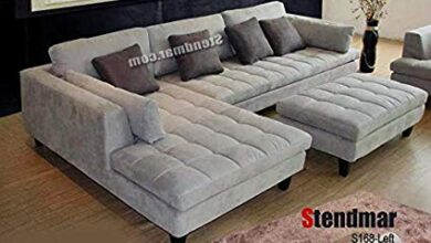 Amazon.com: 3pc Contemporary Grey Microfiber Sectional Sofa Chaise