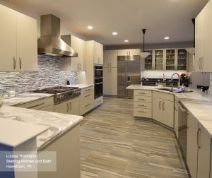 Modern Kitchen with Light Grey Cabinets - MasterBrand