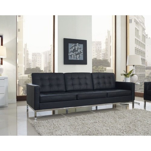 Florence Style Leather Loft Sofa | Zin Home