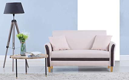 Amazon.com: Divano Roma Furniture Modern 2 Tone Small Space Linen