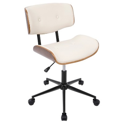 Lombardi Mid-Century Modern Office Chair With Swivel - LumiSource