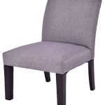 K&A Company Modern Upholstered Armless Slipper Chair Wood Style