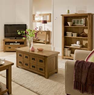 Add personality to your living space with oak living room furniture