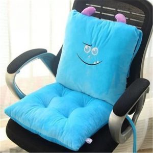 2Pcs/Set Cute Cartoon conjoined Chair Cushion Lumbar Support Waist