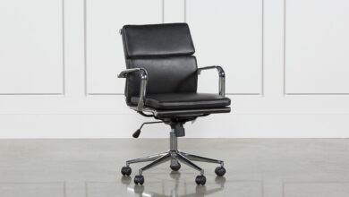 Moby Black Low Back Office Chair | Living Spaces
