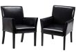 Amazon.com : Giantex Leather Reception Guest Chairs Set Office