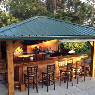 Outdoor kitchen/bar | House | Outdoor kitchen bars, Bar shed