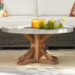 Abbott Round Coffee Table, Brown | Pottery Barn