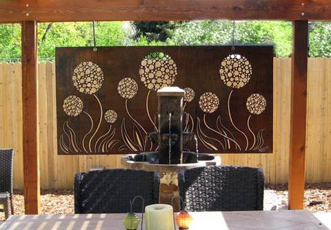 Allium Plate Large Outdoor Wall Art Metal - Wall Art Paint on