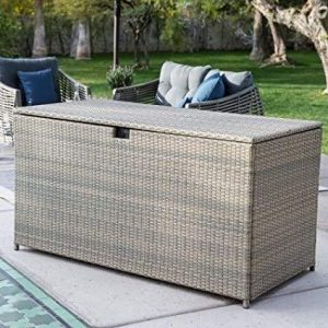 Amazon.com : Deck Box Patio Storage, All-Weather Wicker, 190-Gal