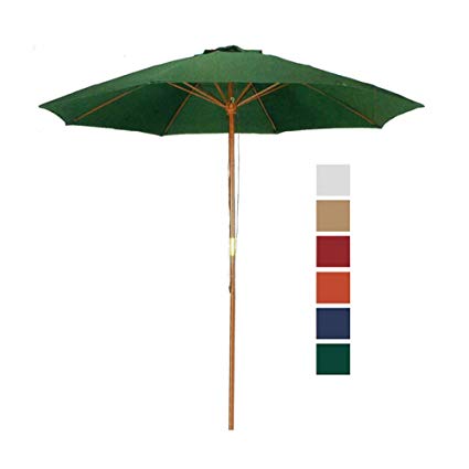 Amazon.com : 9 ft Hunter Green Patio Umbrella - Outdoor Wood Market