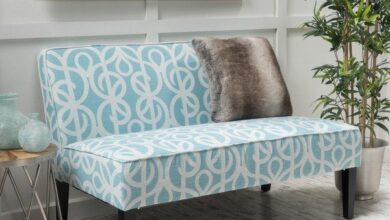 Shop Dejon Patterned Fabric Loveseat by Christopher Knight Home - On