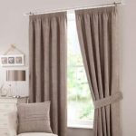 Chenille Taupe Lined Pencil Pleat Curtains Taupe | £110.00 | Port