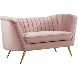 Show your soft and bright side with a
  pink loveseat