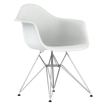 Eames Molded Plastic Armchair With Wire Base by Herman Miller at