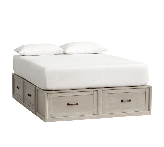 Stratton Storage Platform Bed Frame with Drawers | Pottery Barn