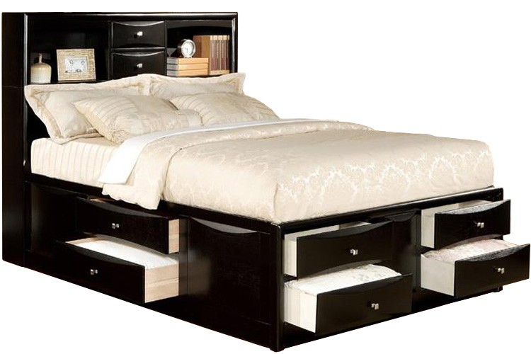 Platform bed frame with storage for small
bedrooms