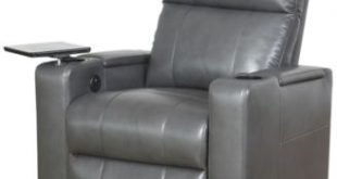 SUNDAY THEORY Thomas Leather Power Recliner, Quick Ship - Furniture