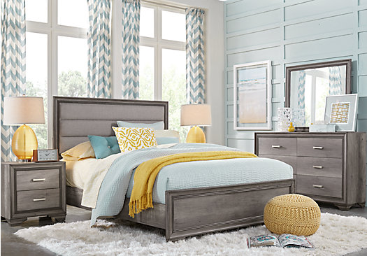 Marlow Gray 5 Pc Queen Panel Bedroom - Transitional