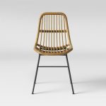 Linnet Rattan Dining Chair With Metal Legs Light Brown - Opalhouse