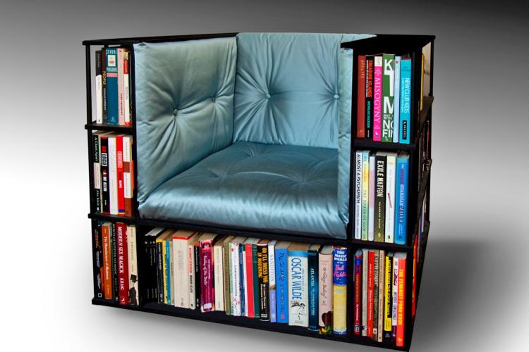 Library Chair: A Reading Chair That Doubles as a Bookcase