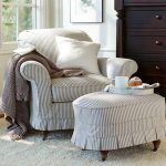 re-slip my chair + ottoman in gray ticking | Slipcovers to sew