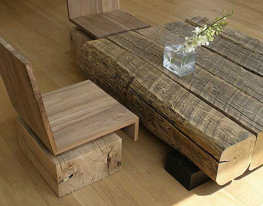 André Joyau's Salvaged Wood Furniture Celebrates Reclaimed Materials