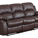 Amazon.com: Bonded Leather Double Recliner Sofa Living Room