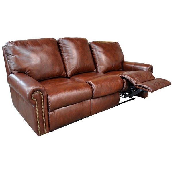 Fairmont Reclining Sofa by Omnia Leather (Chaise Footrests)