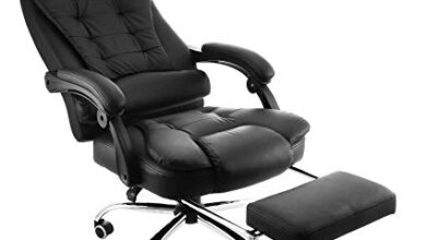 Amazon.com: Happybuy Executive Swivel Office Chair with Footrest PU