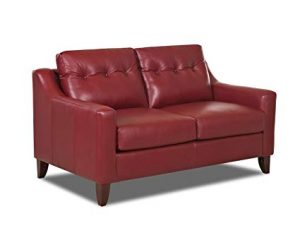 Amazon.com: Klaussner Audrina Leather Loveseat, Red