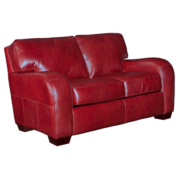 Shop Broyhill Melanie Red Leather Loveseat - Free Shipping Today
