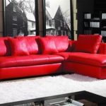 Magnificent Amazing Red Leather Sectional Sofa 32 Living Room Sofa