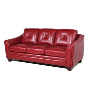 Leather Red Sofas You'll Love | Wayfair