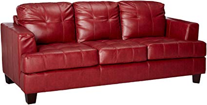 The exquisite red leather sofa in your
living rooms