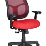 Eurotech Apollo Red Mesh Back Office Chair with Bright Red Fabric
