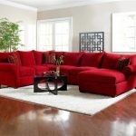 Picture of Red Microfiber Sectionals Highlight Your Living Room