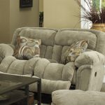 Tundra Rocking Reclining Loveseat in Sage Fabric Upholstery by