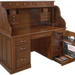 Professors Walnut Roll Top Desk - Countryside Amish Furniture