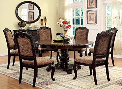 Amazon.com: Furniture of America Ferrara 7-Piece Elegant Round