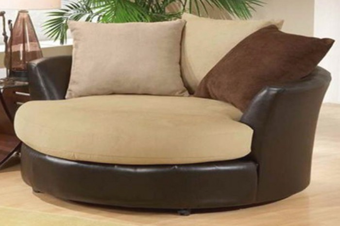 Round Swivel Living Room Chair Round Oversized Swivel