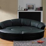 Amazon.com: Vig Furniture Modern Black Leather Circular Sectional