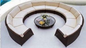 Round sofas designs: unique living room furniture design