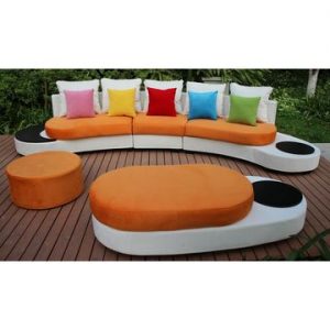 new design half round sofa furniture mixed colours fabric sofa sets