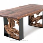 Modern Rustic Live Edge Table, Modern Slab Table, Contemporary Table