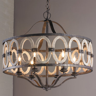 Rustic Chandeliers | Wood, Farmhouse & Wrought Iron - Shades of Light