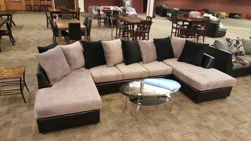 Large 3pc Sectional Sofa w/ Double Chaise in Jamba Fabric - Phoenix