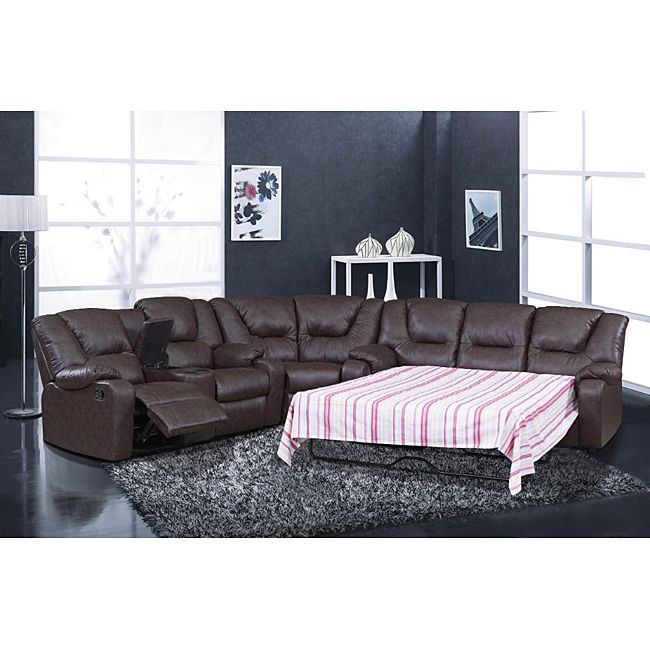 Versatile and functional, this temper reclining sectional sleeper