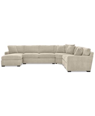 Furniture Radley 5-Piece Fabric Chaise Sectional Sofa, Created for